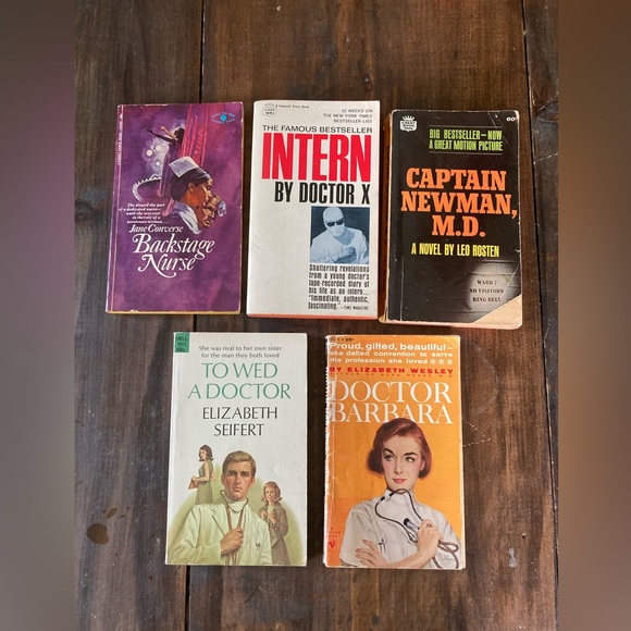 Vintage Lot of Five Books! Medical-Themed - Romance - Rare and Weird Books 1960s - Picture 1 of 15